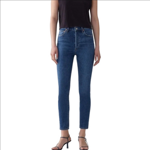 AGOLDE Nico medium wash high waist slim ankle jeans